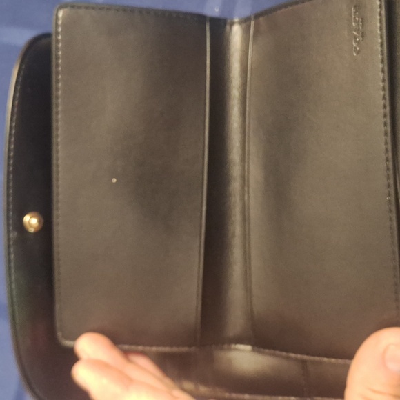 Coach brown/black leather wallet and check book - Picture 3 of 9